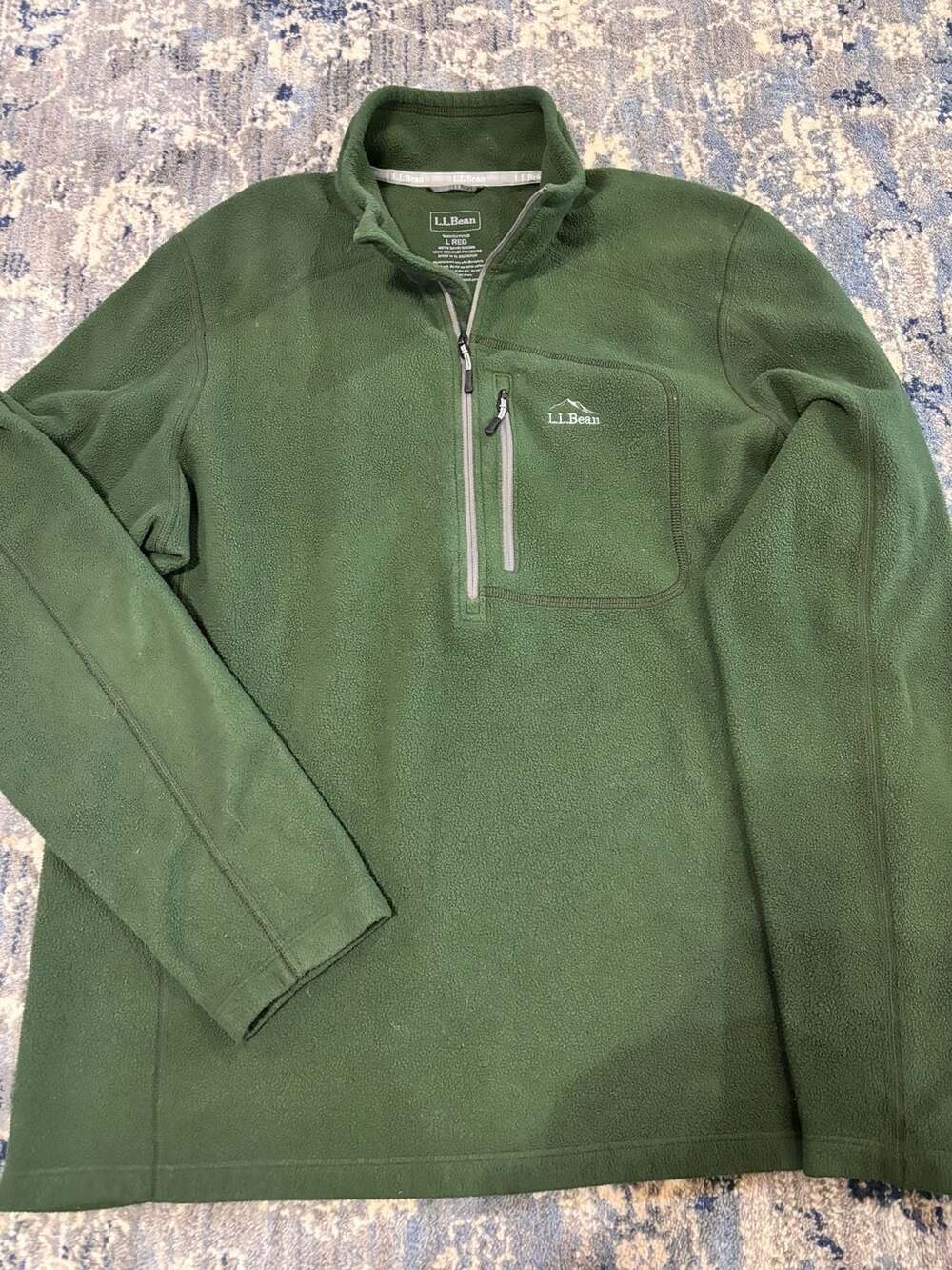 LL Bean Mountaintop Fleece Pullover Size L Reg